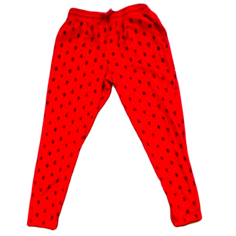 Secret Treasures Women's S Black Red Tree Flannel Fleece Pajama Pants